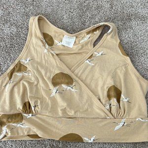 Kate Quinn The Woods Crane Cranes Mama Nursing Lounge Bra Large Bamboo